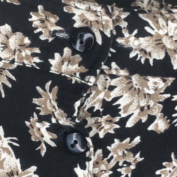 Vintage Studio Black and Tan Floral Maxi-Skirt Size Large - Picture 9 of 14
